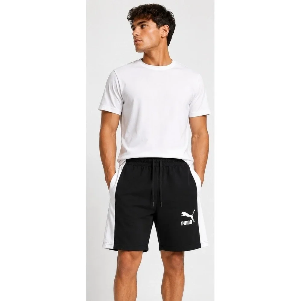 NWT Mens Puma ICONIC T7 JERSEY SHORT 8 Medium New Puma Nior Excellent T20